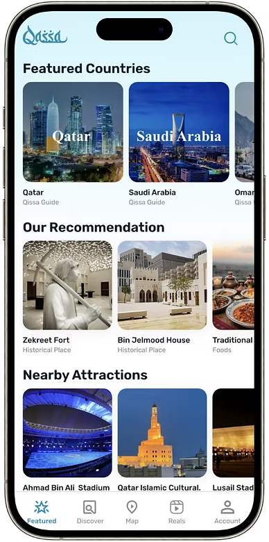 Qissatec featured places screen